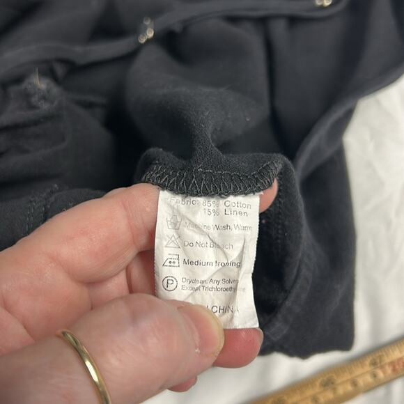 Women's Casual Linen Blend Wide-Leg Jumpsuit with Adjustable Straps Pockets  2XL - Picture 11 of 11